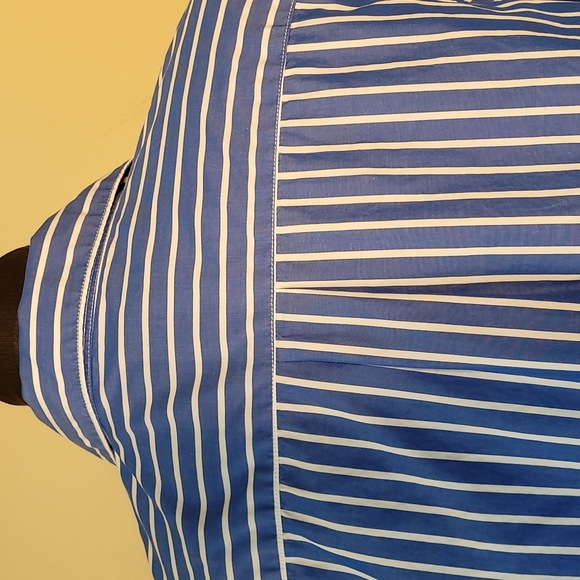 GAP Blue White Mixed Stripe Button Down Top - Picture 5 of 7